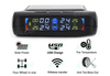 AuCAR LED Car Tire Pressure Monitoring System TPMS Solar Power Wireless LCD Display with 4 Internal Sensor Auto Security Alarm